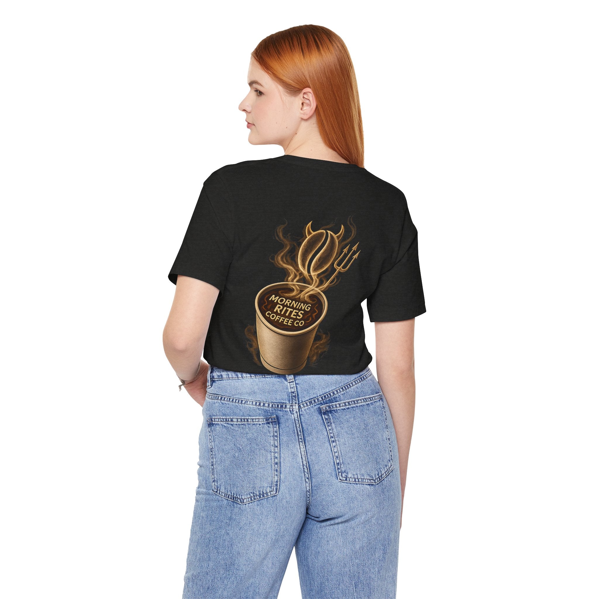 Devilish Coffee Cup Logo Tee - Morning Rites Coffee Co. T‑Shirt