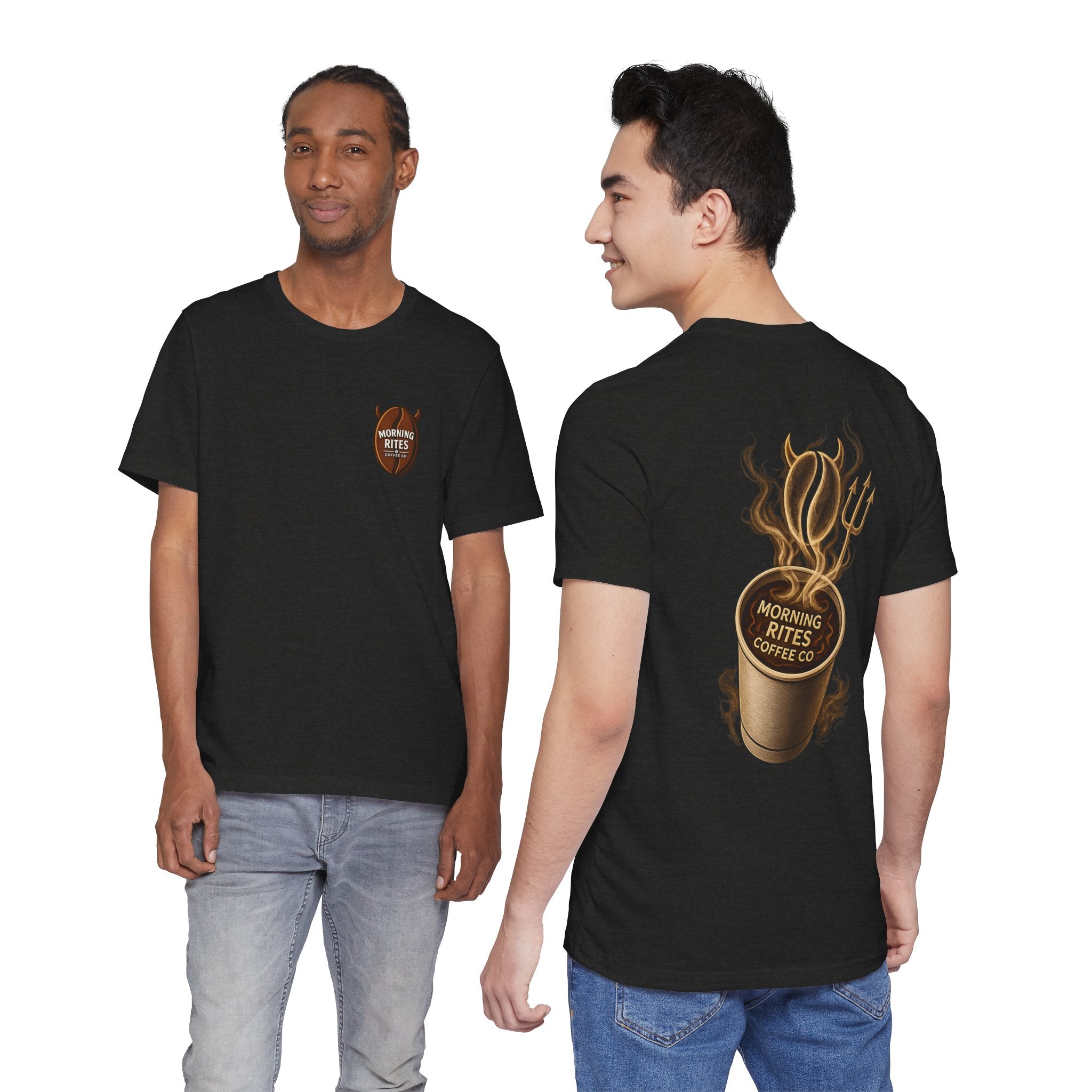Devilish Coffee Cup Logo Tee - Morning Rites Coffee Co. T‑Shirt