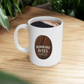 Morning Rites 11 oz. Vintage Coffee Badge Mug Ceramic Coffee Cup