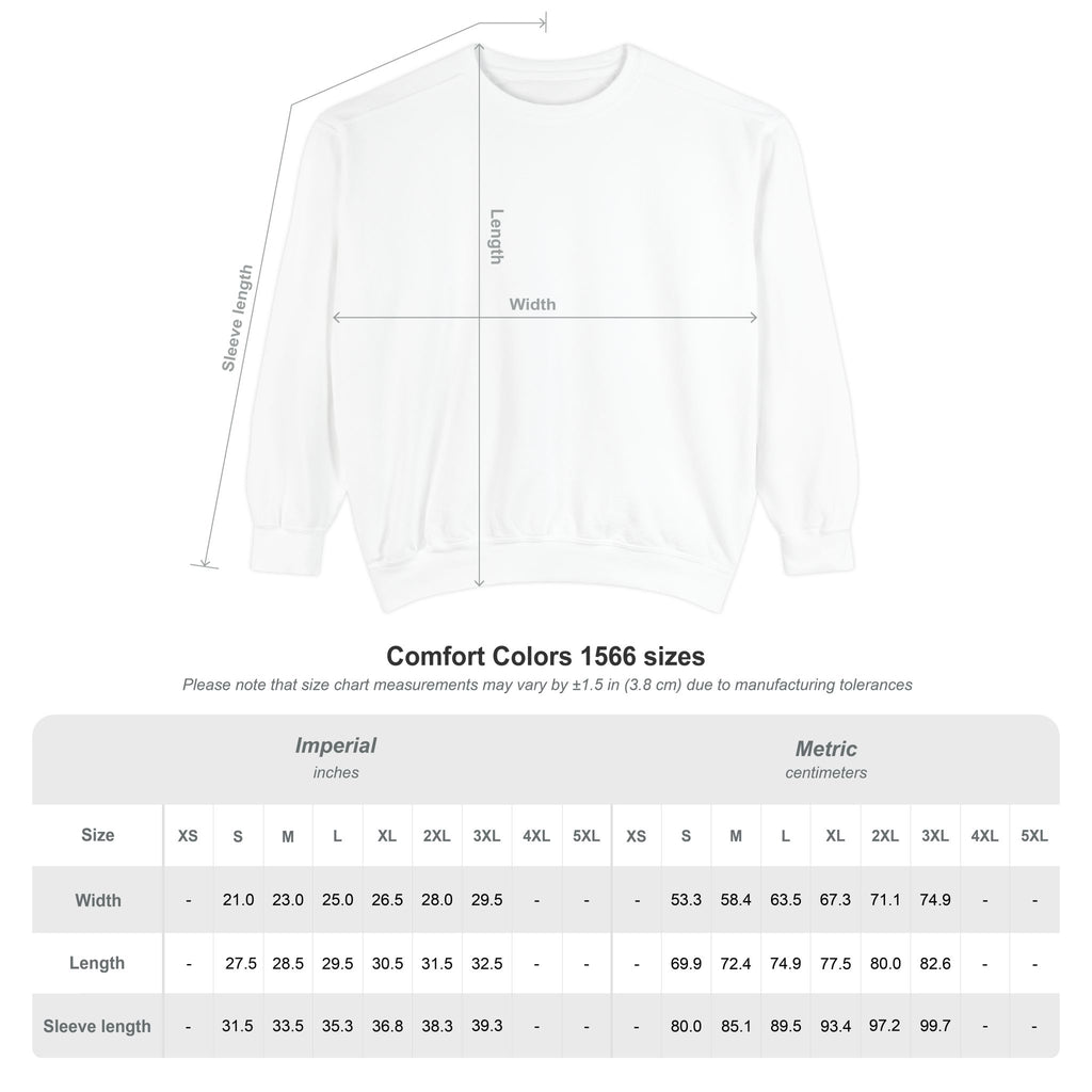 Morning Rites Sweatshirt – Cozy Coral Garment-Dyed Crew with 'Morning Rites' Chest Graphic